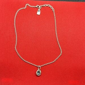 Uno De 50 Necklace Blue Topaz 18in